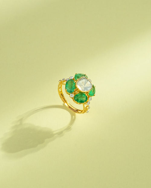 Riana Polki And Diamond Ring