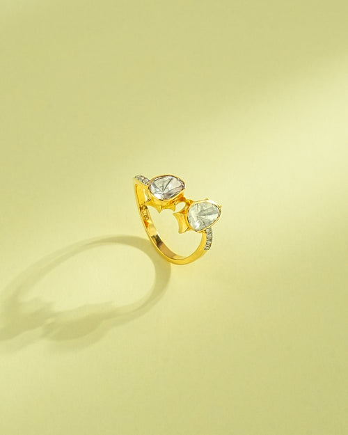 Veda Polki And Diamond Ring