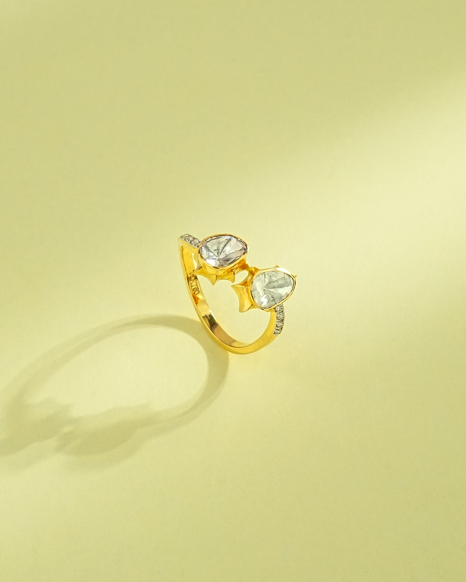 Veda Polki And Diamond Ring