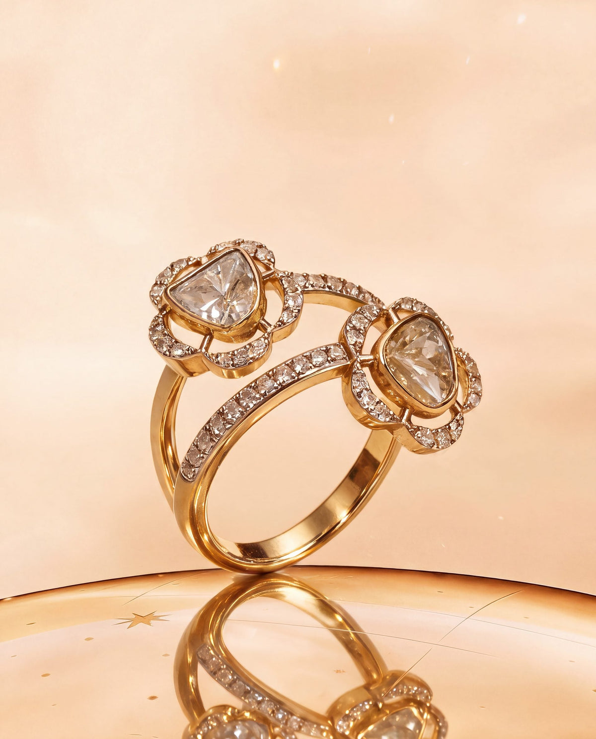 Bipra Polki And Diamond Ring