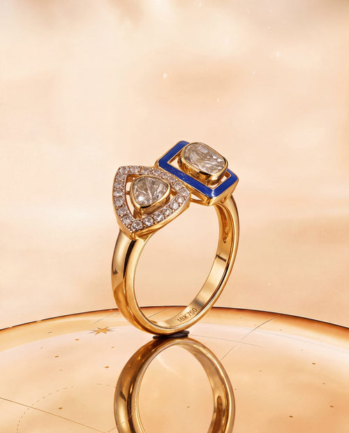 Aesha Polki And Diamond Ring
