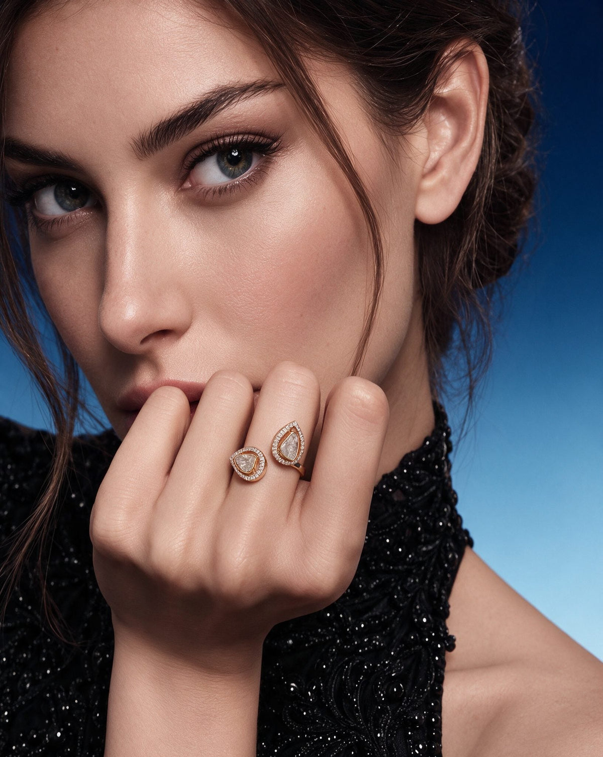 Taisha Polki And Diamond Ring