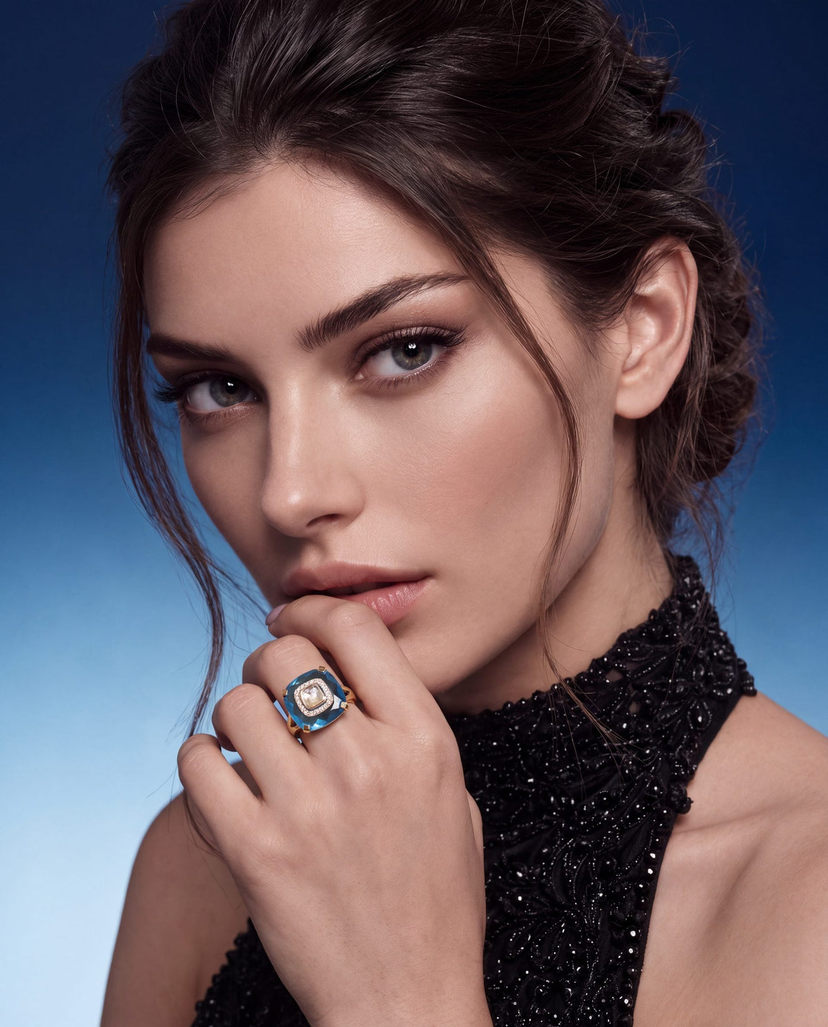 Mitali Polki And Diamond Ring