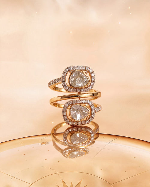 Matangi Polki And Diamond Ring