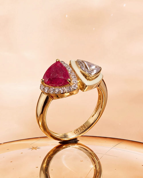 Alka Polki And Diamond Ring
