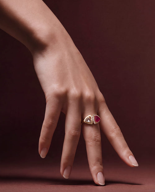 Alka Polki And Diamond Ring