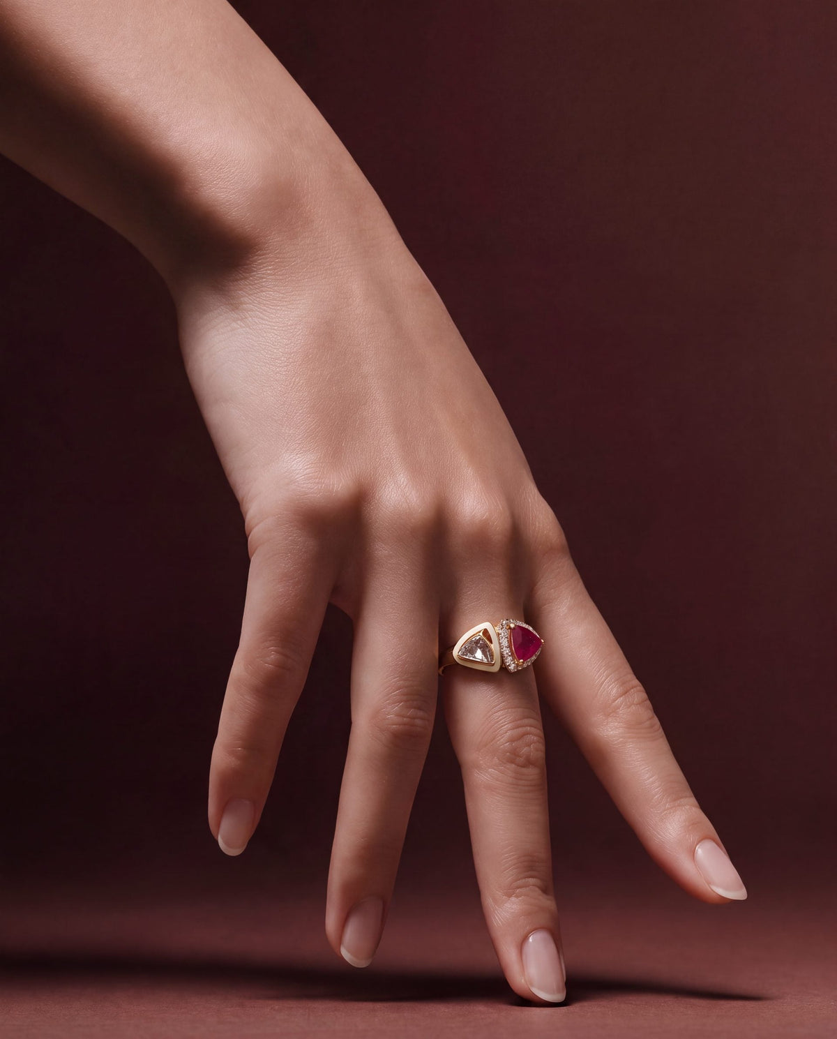 Alka Polki And Diamond Ring