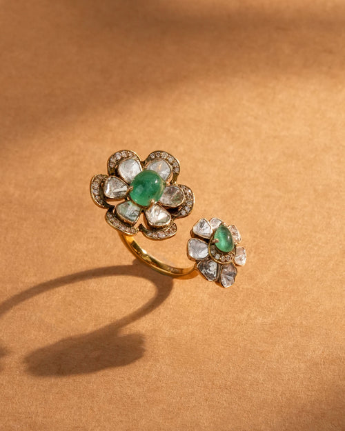 Samin Polki And Diamond Ring