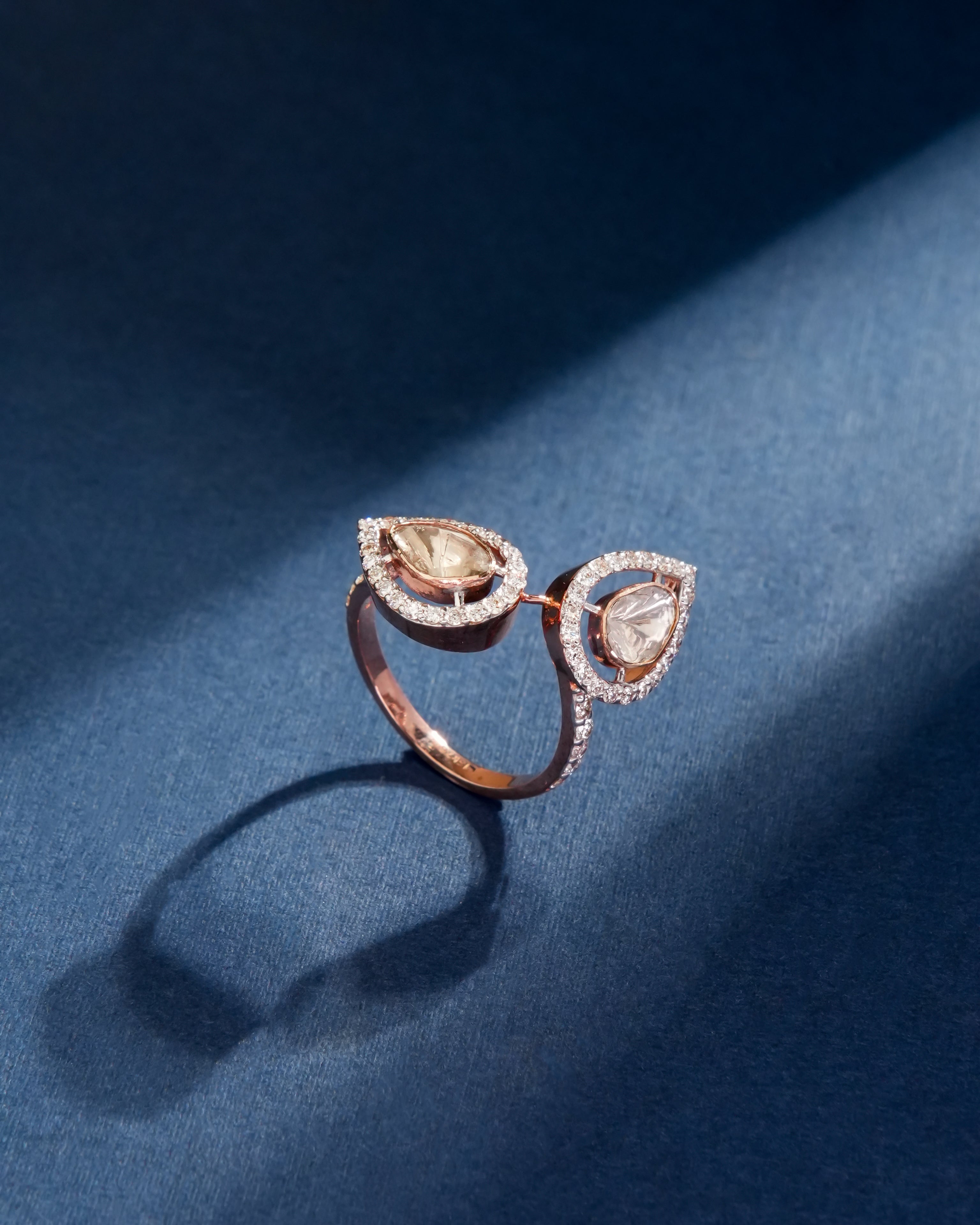 Yutha Polki And Diamond Ring