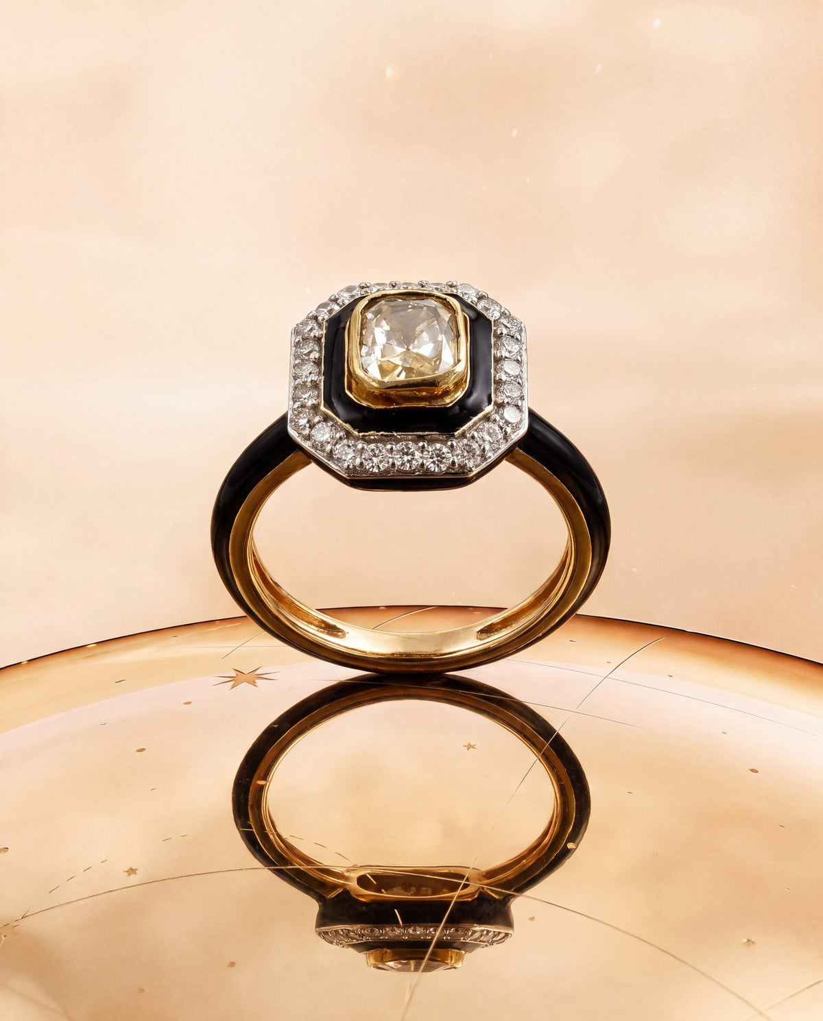 Tejal Polki And Diamond Ring