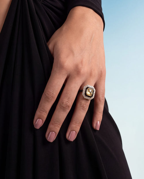 Tejal Polki And Diamond Ring