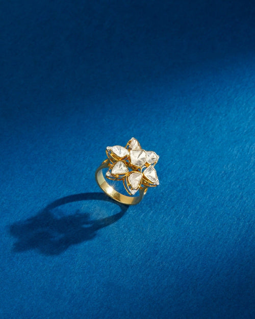 Suvitha Polki And Diamond Ring