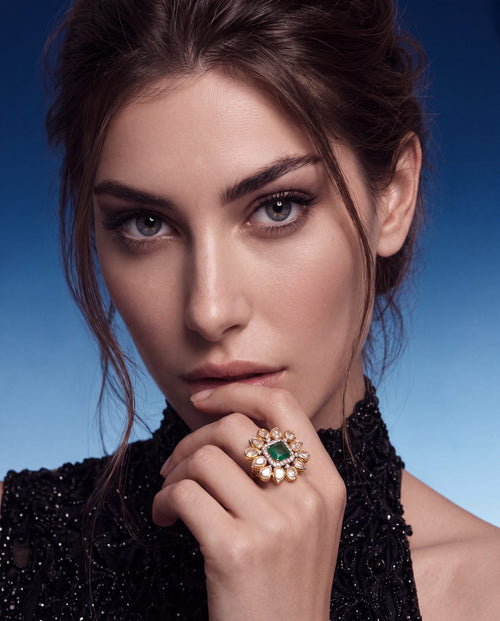 Azura Polki And Diamond Ring