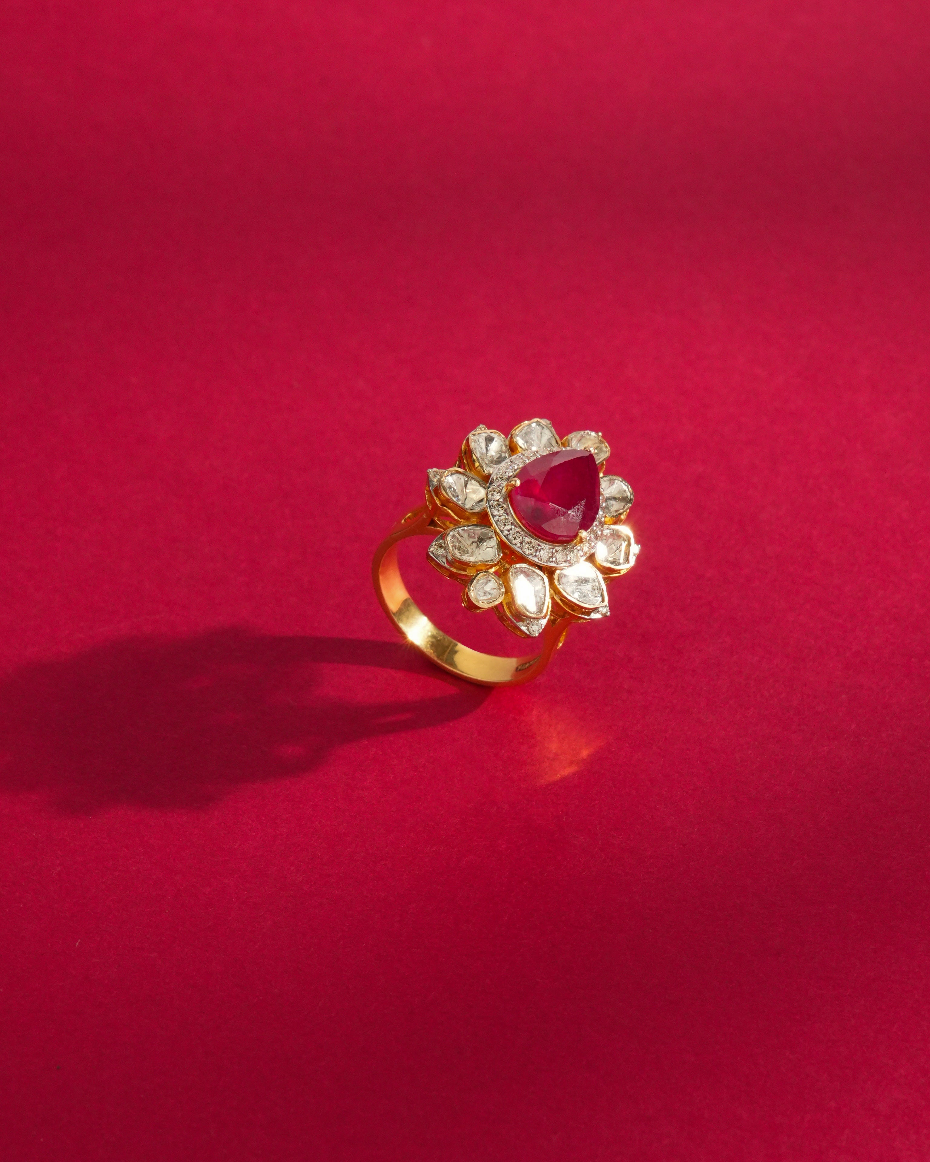 Kajal Polki And Diamond Ring