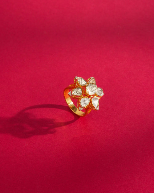 Suvitha Polki And Diamond Ring
