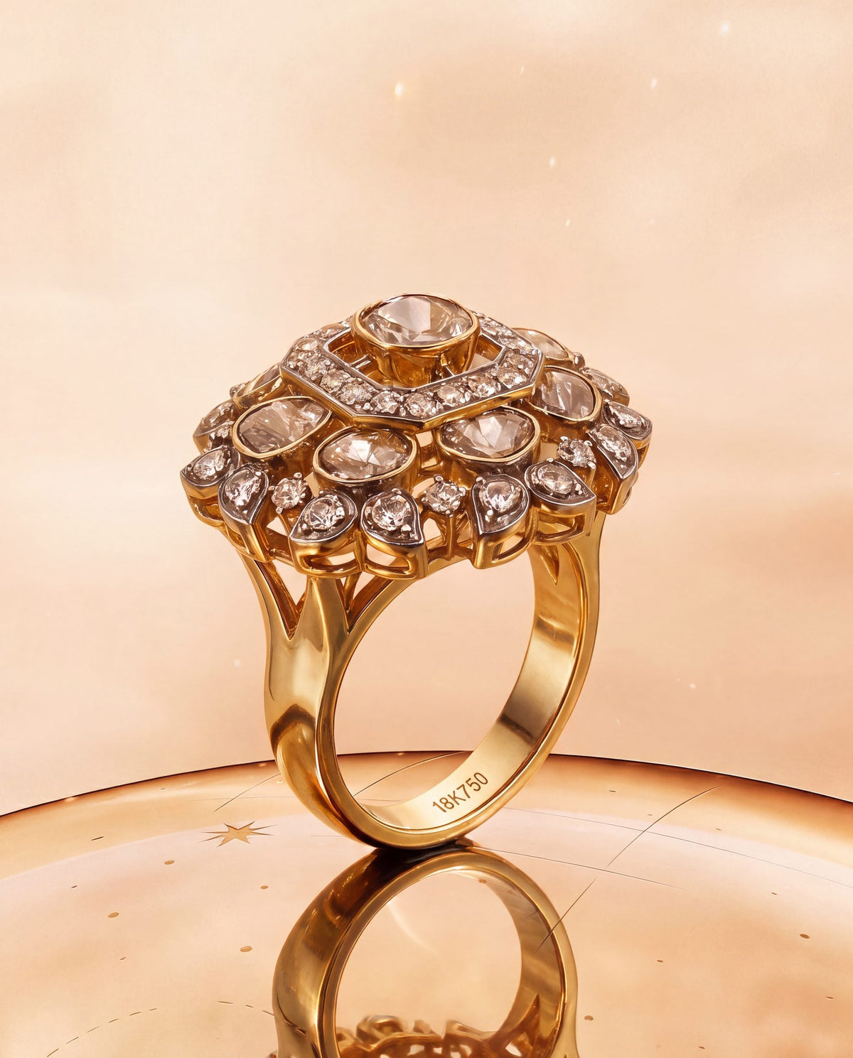 Anna Polki And Diamond Ring