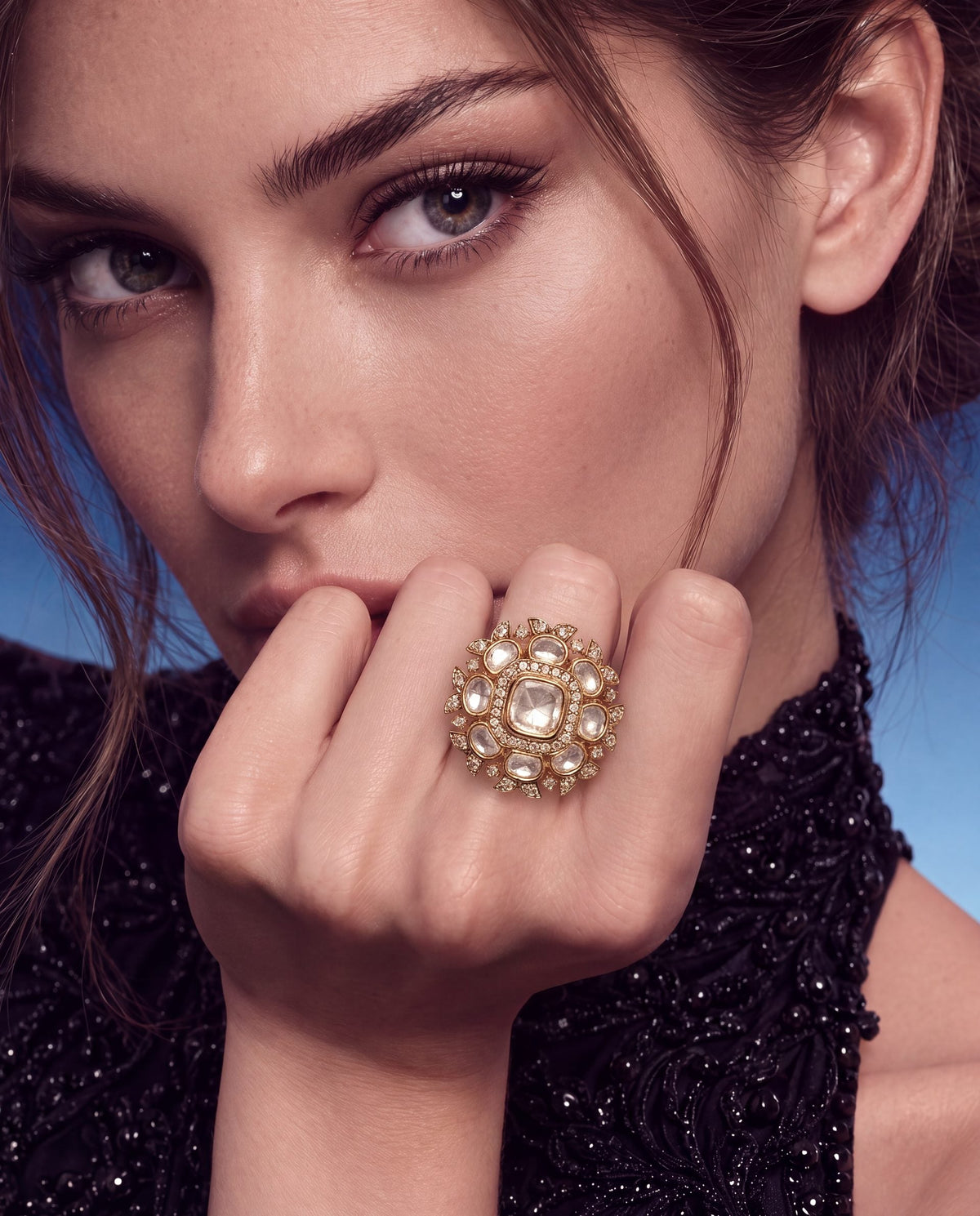 Anna Polki And Diamond Ring