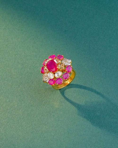 Elina Polki And Diamond Ring