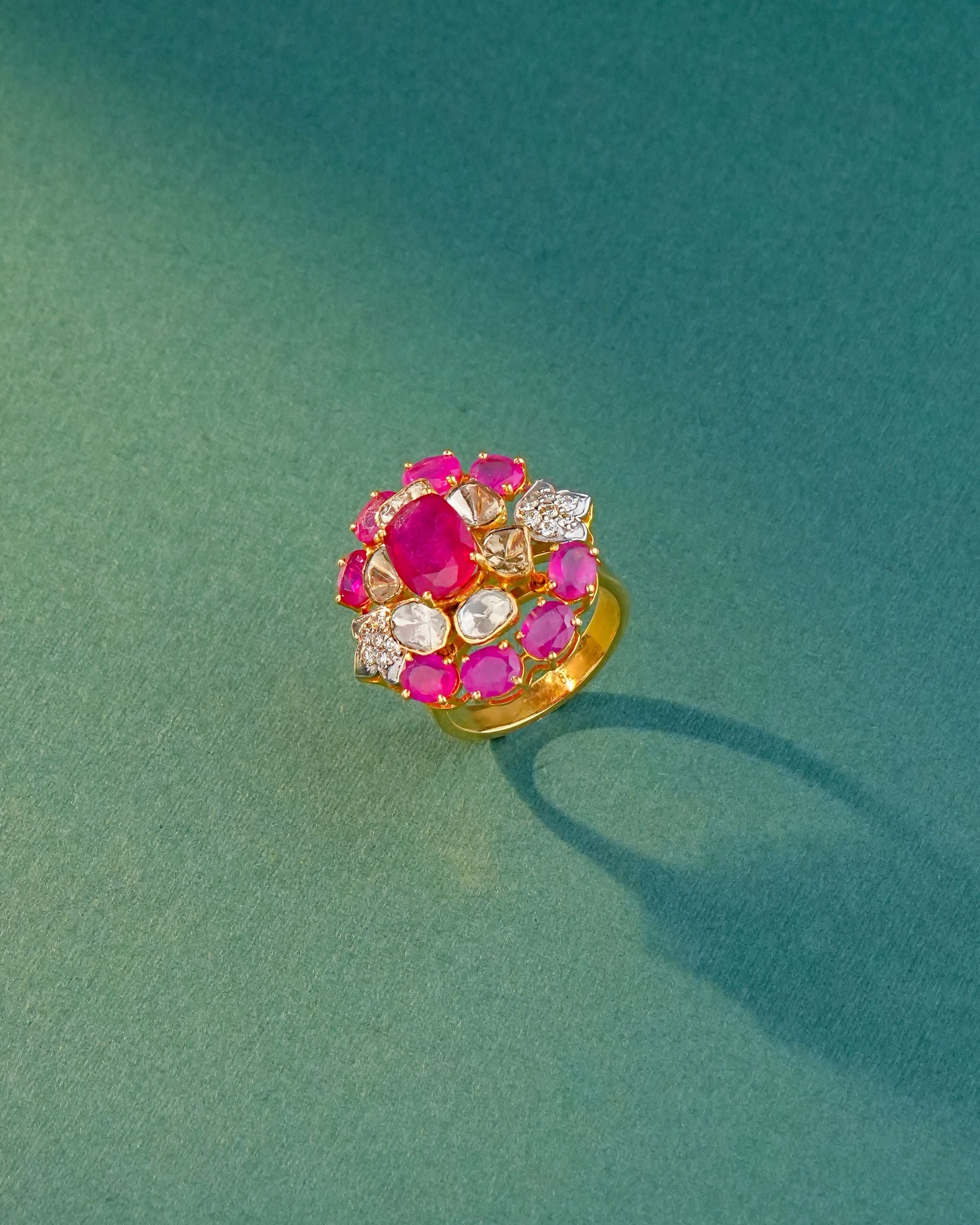 Elina Polki And Diamond Ring