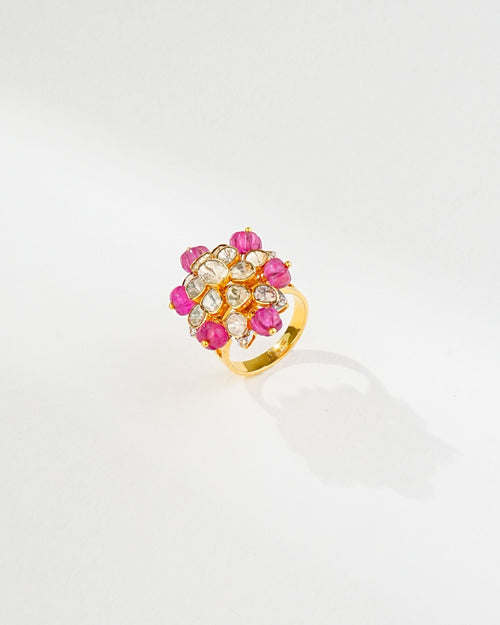 Aarna Polki And Diamond Ring