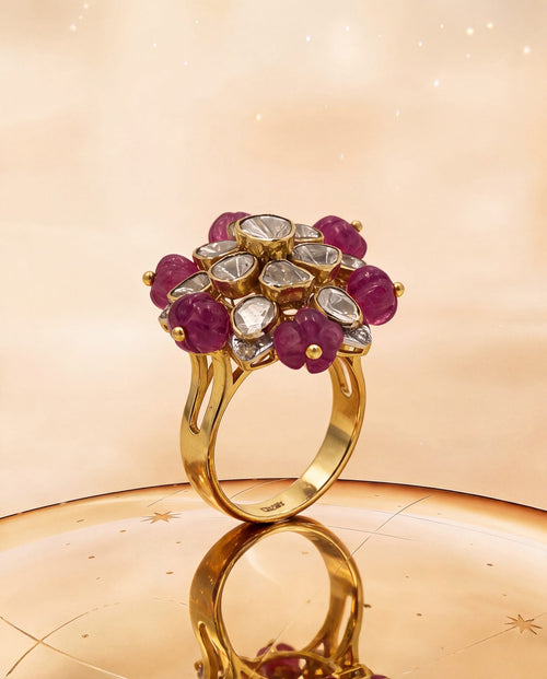 Aarna Polki And Diamond Ring