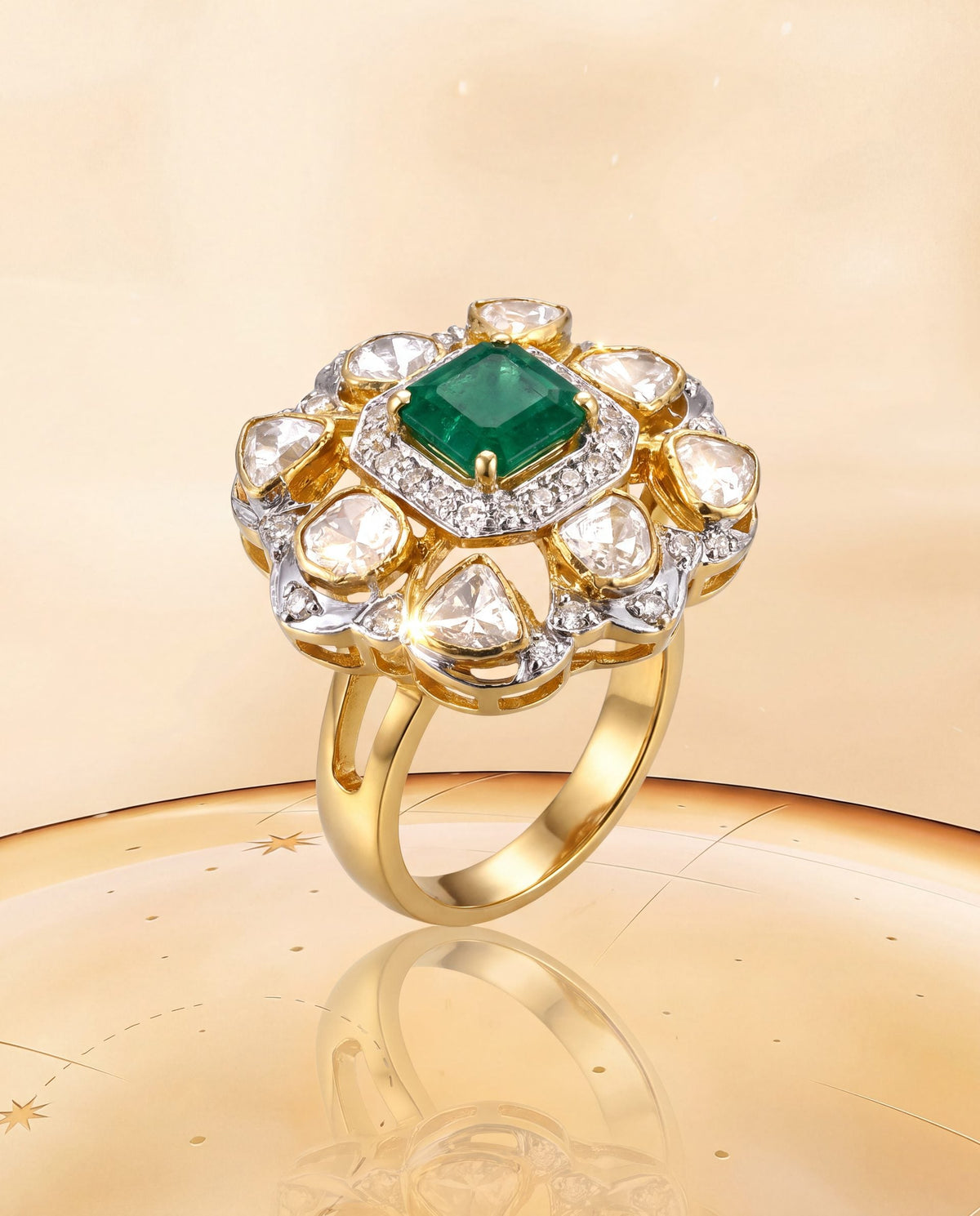 Saumya Polki And Diamond Ring