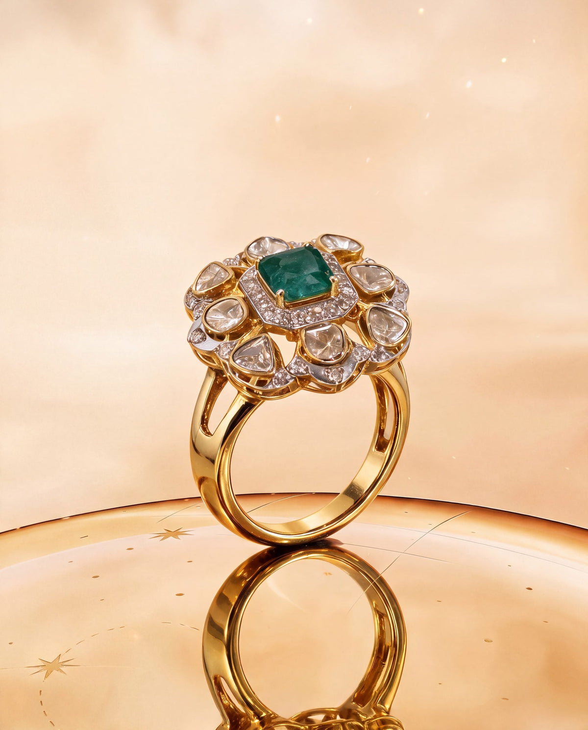 Saumya Polki And Diamond Ring