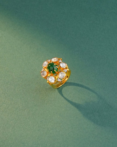 Arohi Polki And Diamond Ring