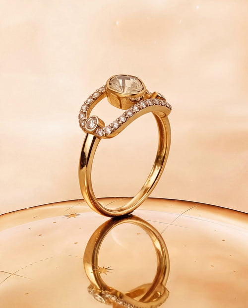 Kinjal Polki And Diamond Ring