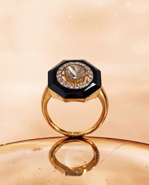 Dinika Polki And Diamond Ring