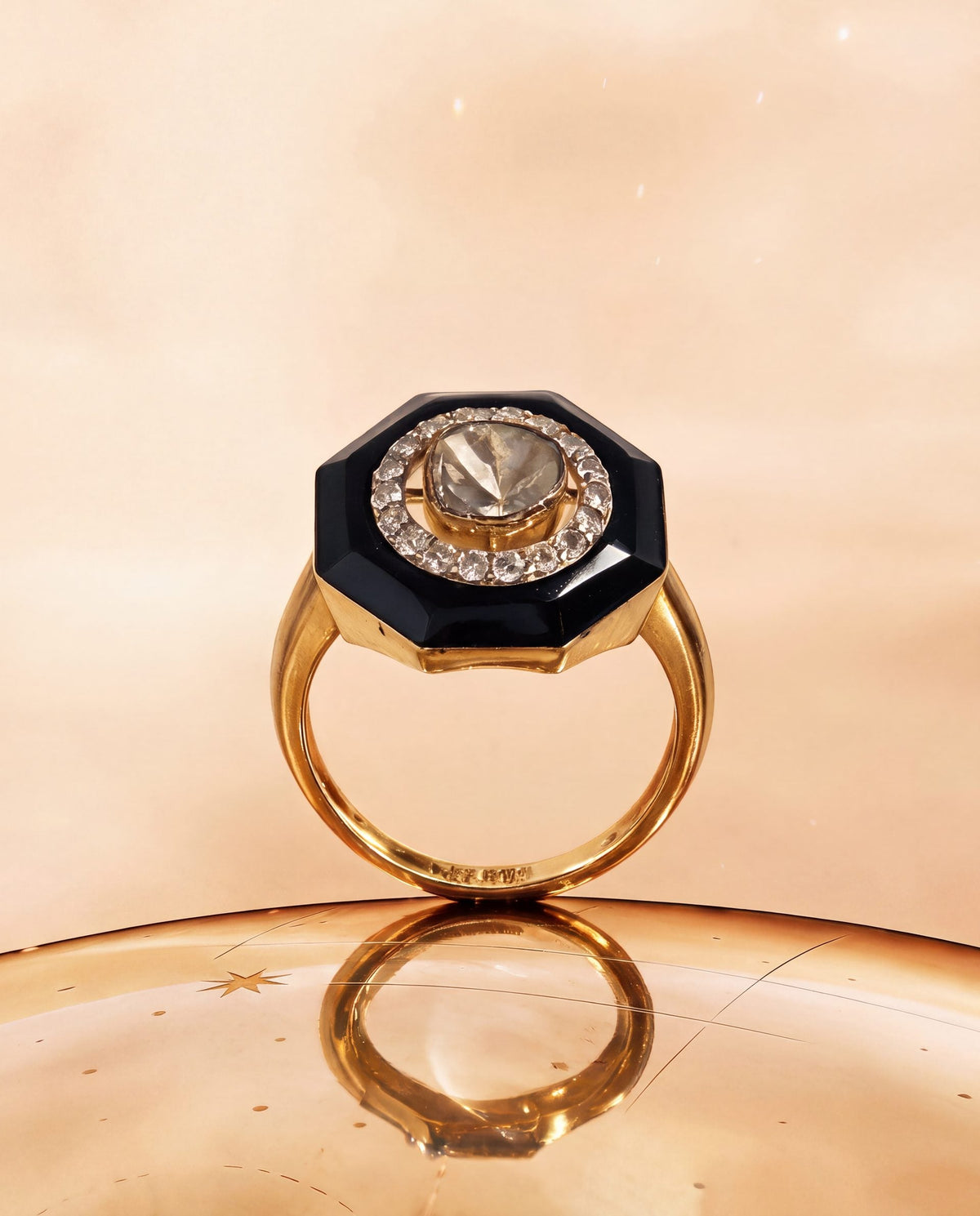 Dinika Polki And Diamond Ring