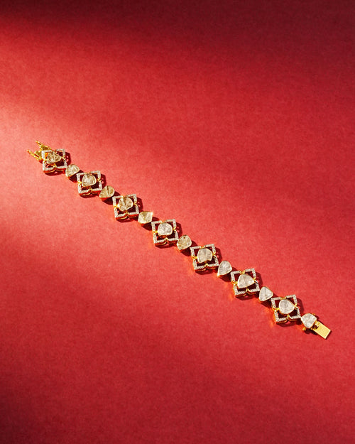 Tanaz Polki And Diamond Loose Bracelet