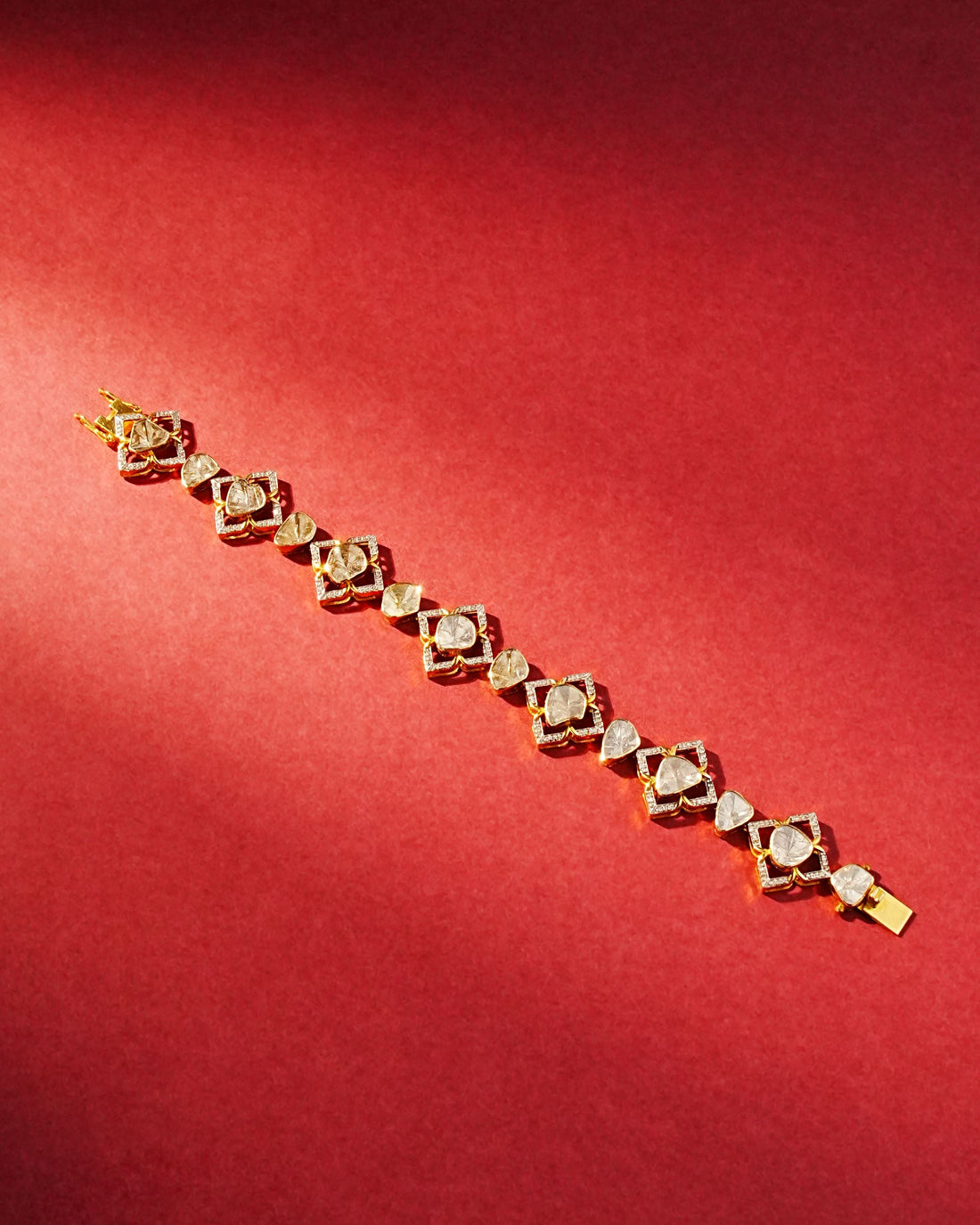 Tanaz Polki And Diamond Loose Bracelet