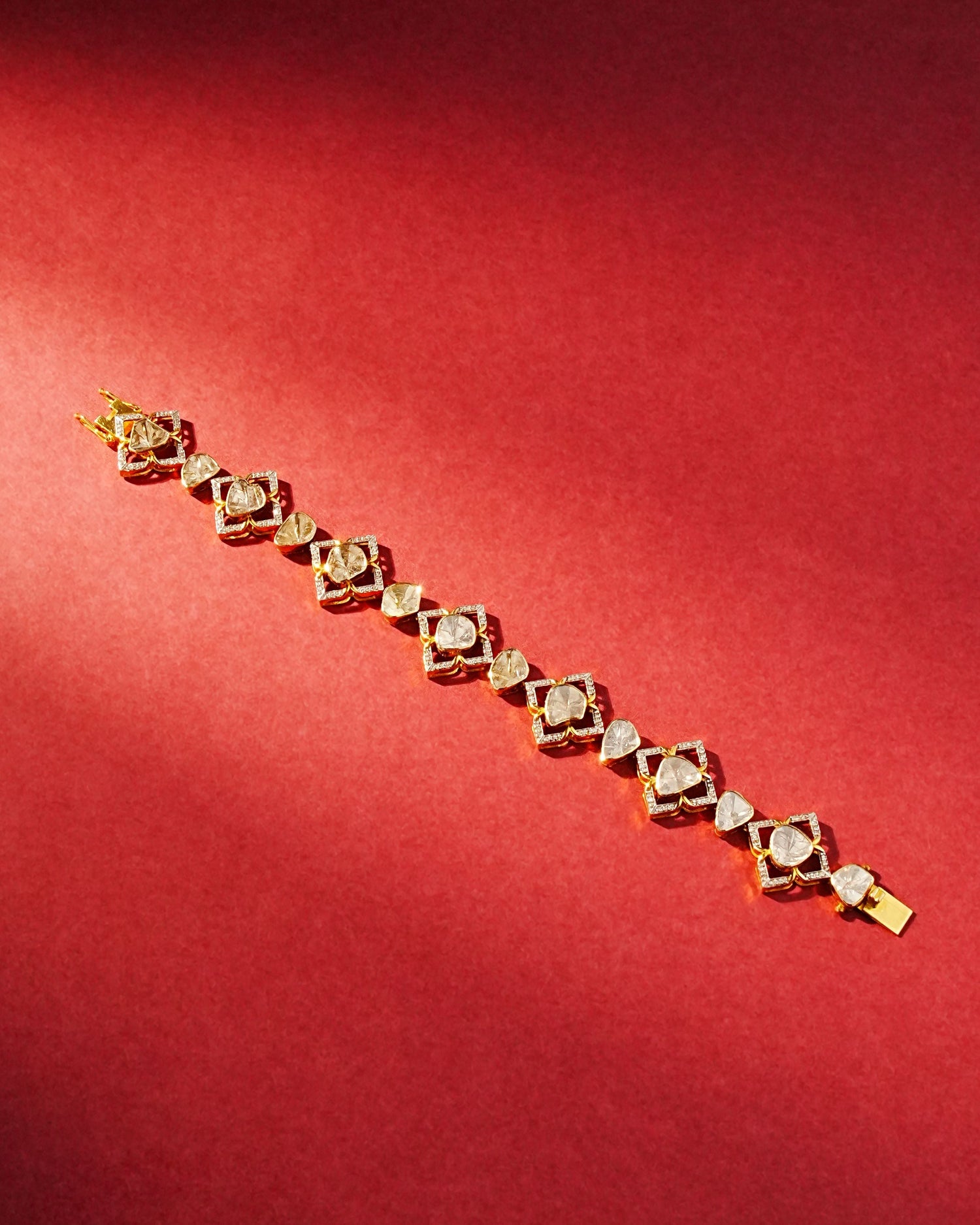 Tanaz Polki And Diamond Loose Bracelet