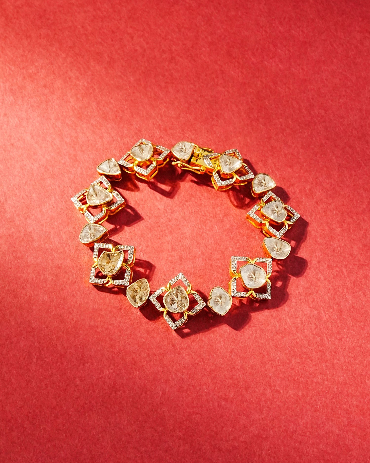 Tanaz Polki And Diamond Loose Bracelet