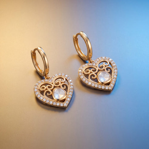 Myrna Polki And Diamond Hoops