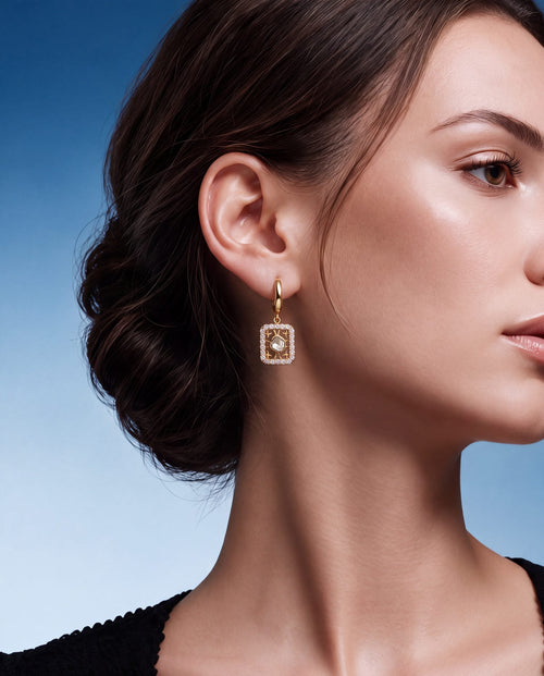 Vritika Polki And Diamond Hoops