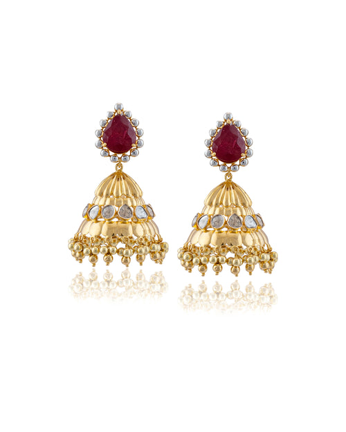 Bhavika Polki Long Earrings - Alia Bhatt&