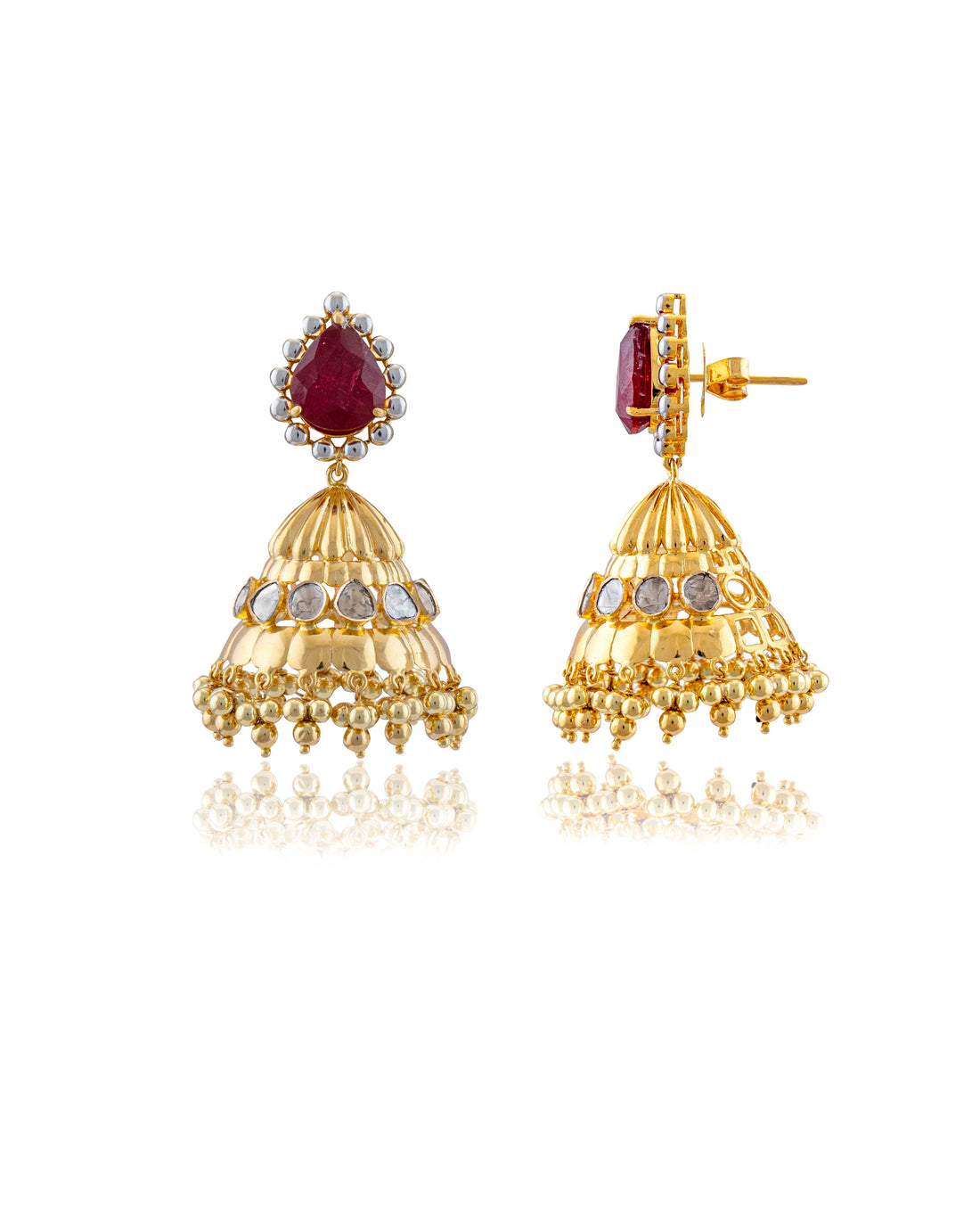 Bhavika Polki Long Earrings