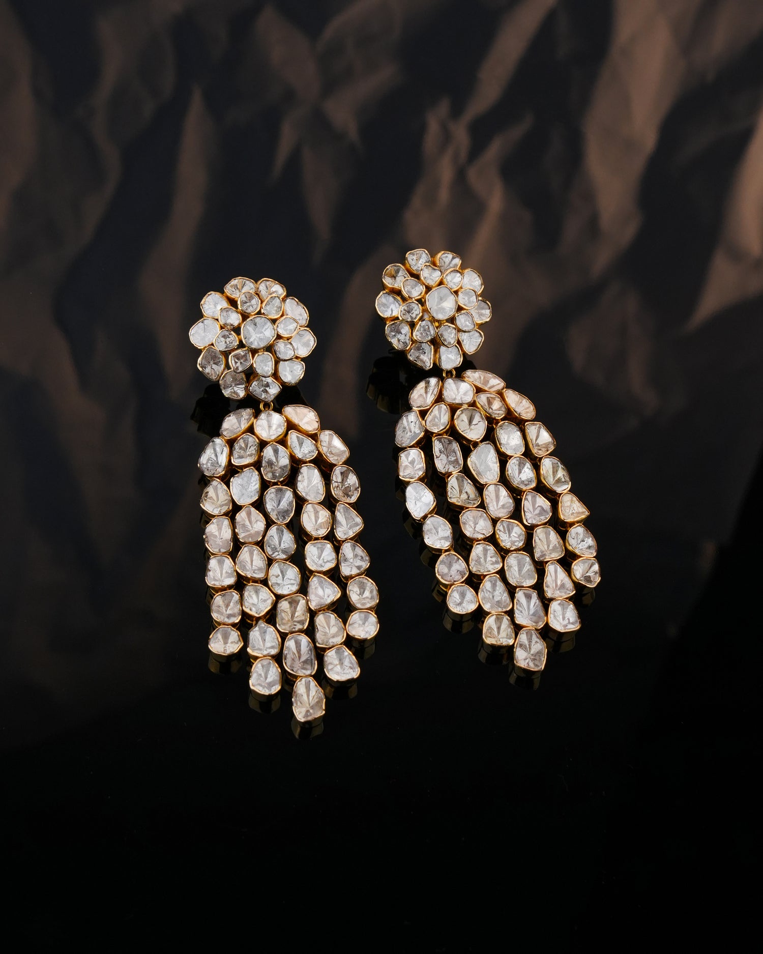 Polvina Polki Long Earrings
