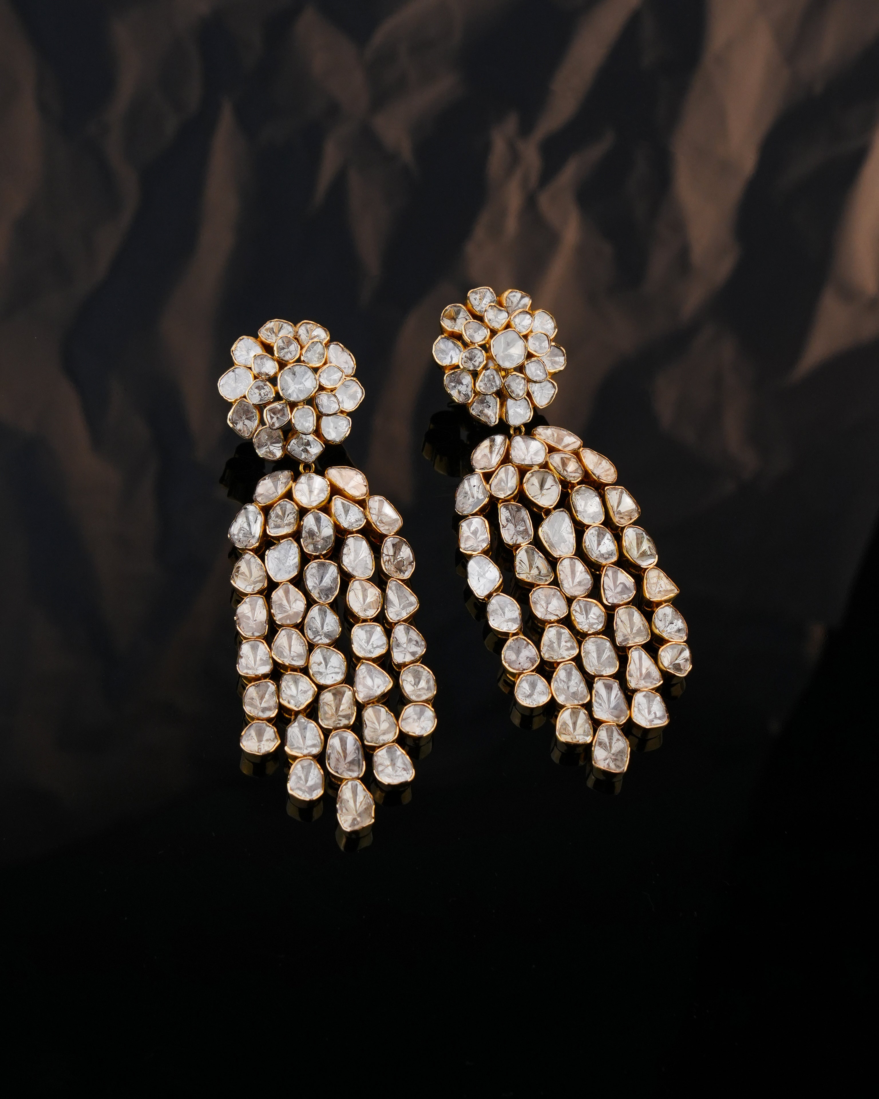 Polvina Polki Long Earrings