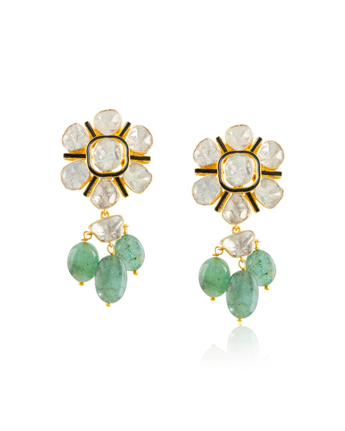 Anamika Polki Long Earrings