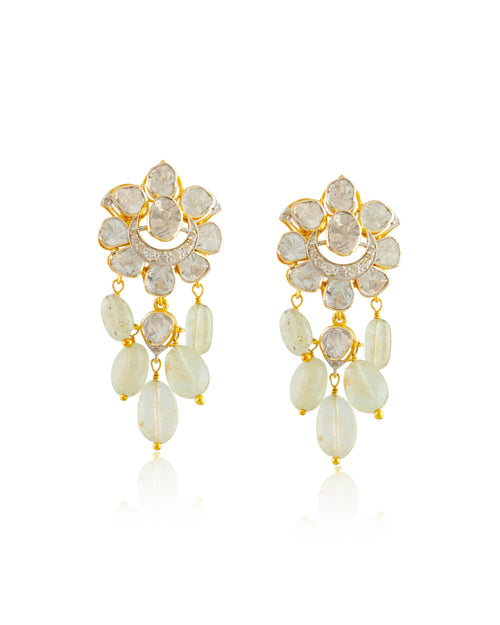 Anamita Polki And Diamond Long Earrings