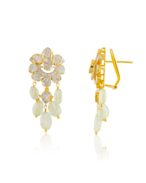 Anamita Polki And Diamond Long Earrings