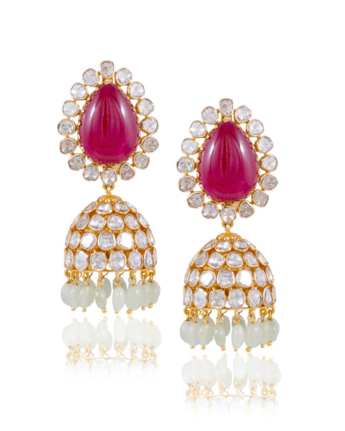 Ruksat Choker And Alia Jhumkas Polki Set