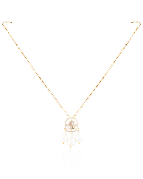 Rucheeta Polki And Diamond Pendant