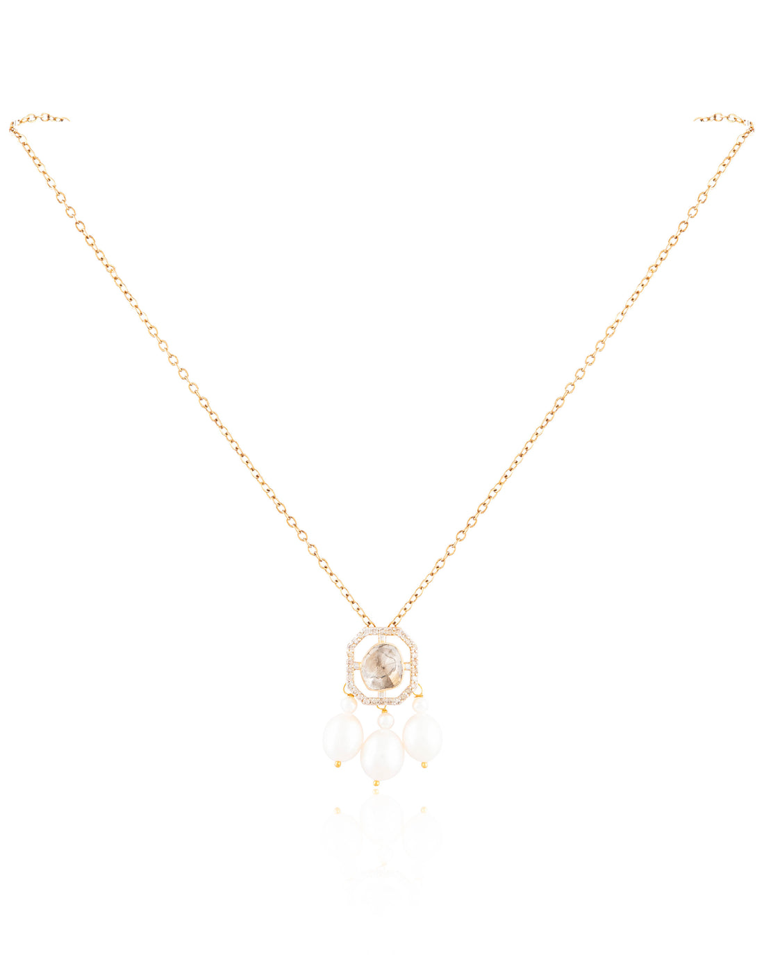 Rucheeta Pendant And Kamya Tops Polki And Diamond Set