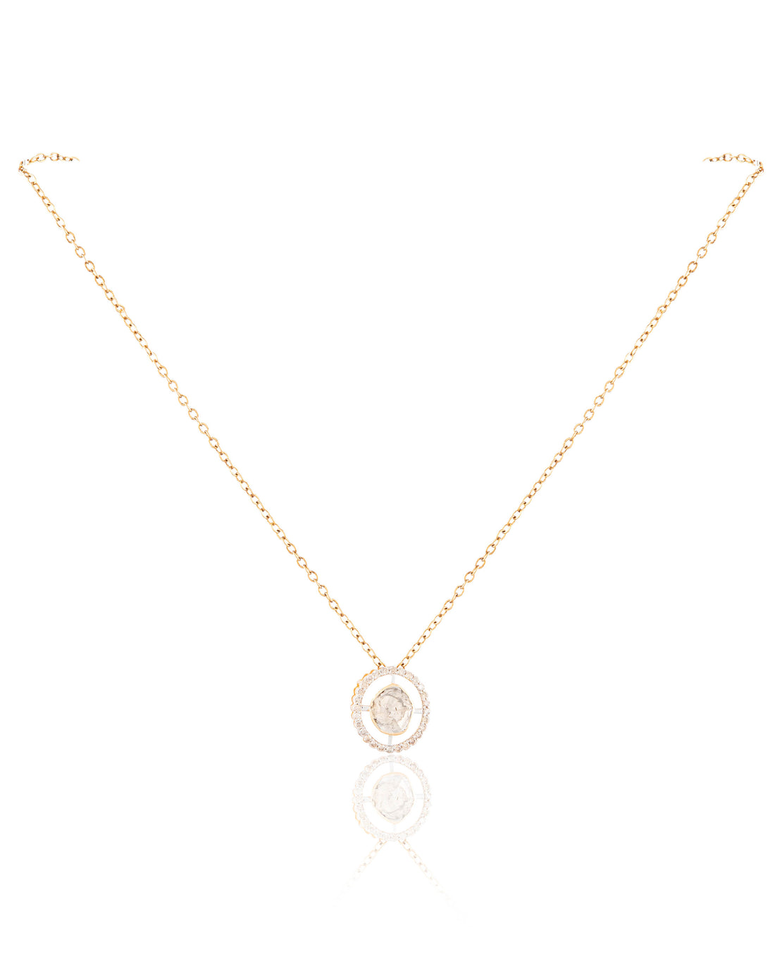 Anudhita Pendant And Netra Tops Polki And Diamond Set