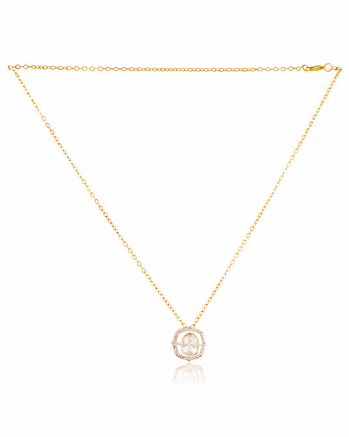 Fatima Polki And Diamond Pendant
