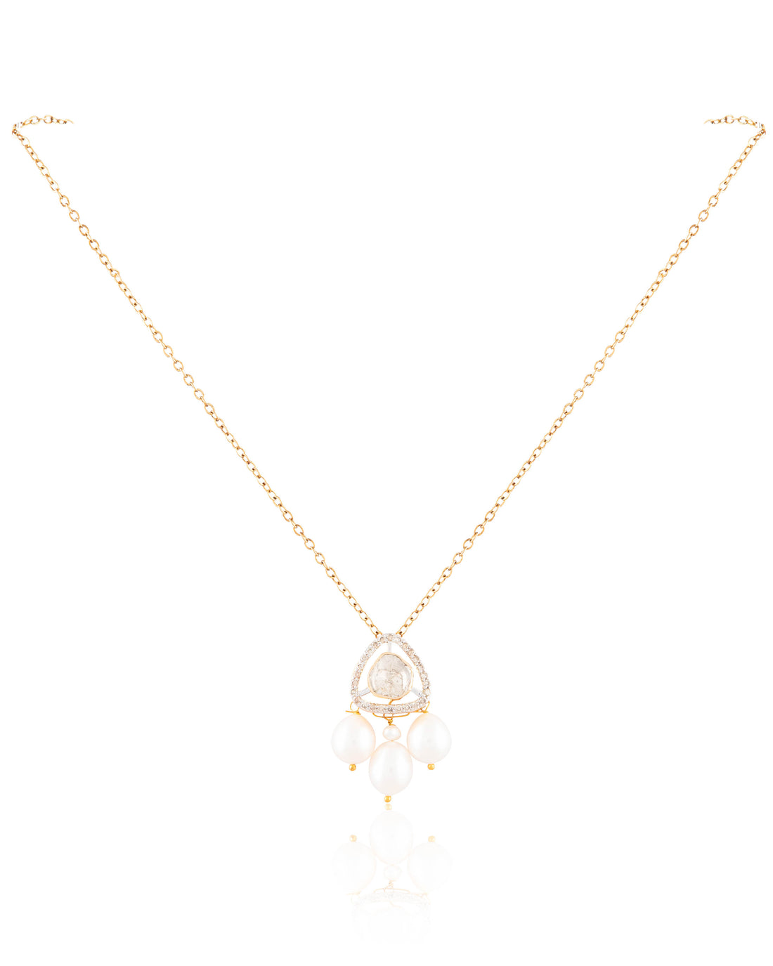 Kelly Pendant And Eqra Tops Polki And Diamond Set